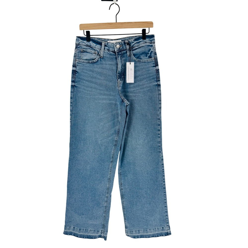 NWT American Tall Luna High Rise Wide Leg Jeans‎ Light Wash Denim Size 37